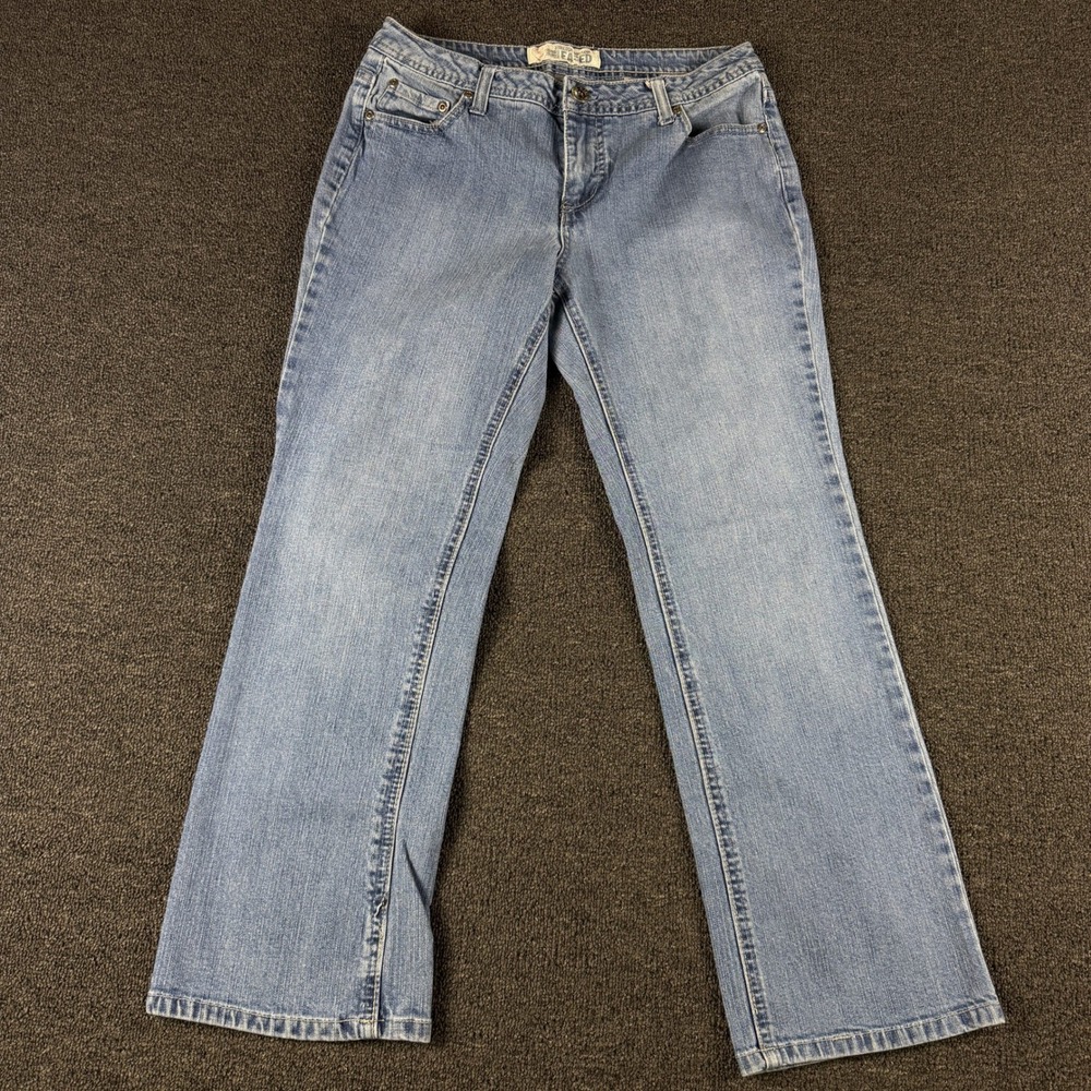 Faded Glory Jeans Womens 8 (30x26) Petite Stretch Bootcut Eased Blue Denim EUC